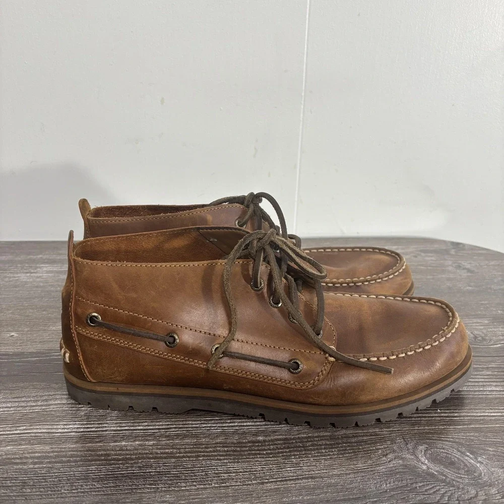 Sperry Chukka Boots Mens Size 10.5 M Brown Leather Top-Sider STS14112 Boat